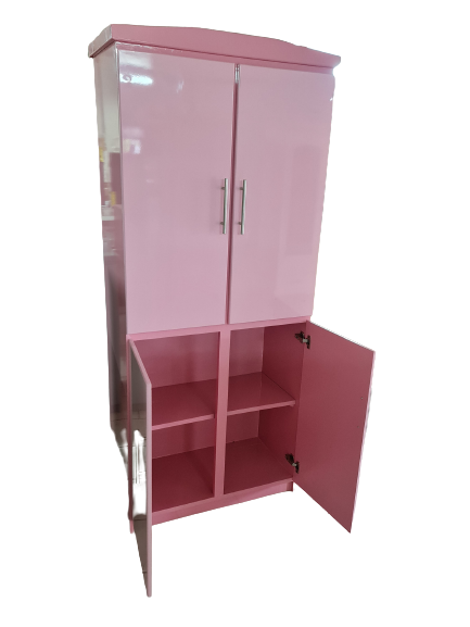 Elegant Pink Storage Cabinet MDF-Plated – Chic Organization for Your Living Space