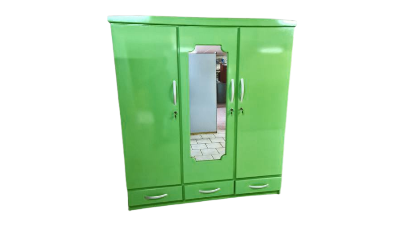 3 Door Wardrobe Solid Wood MDF-Plated – Elegant Storage Solution for Your Bedroom