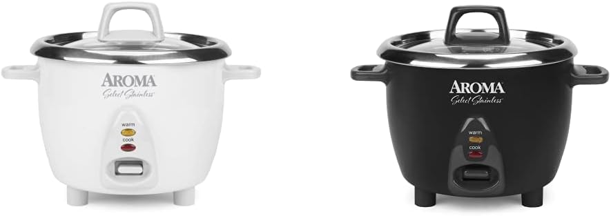 Aroma Housewares Select Stainless Rice Cooker & Warmer with Uncoated Inner Pot, 14-Cup(cooked) / 3Qt, ARC-757SG