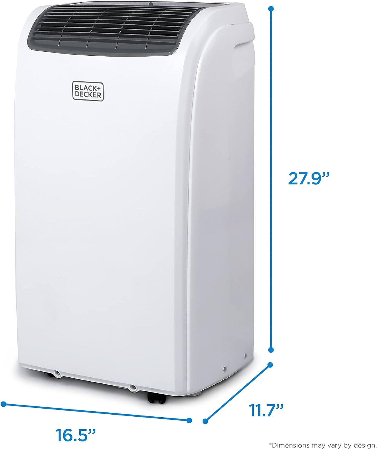 BLACK+DECKER 8,000 BTU Portable Air Conditioner up to 350 Sq. with Remote Control, White