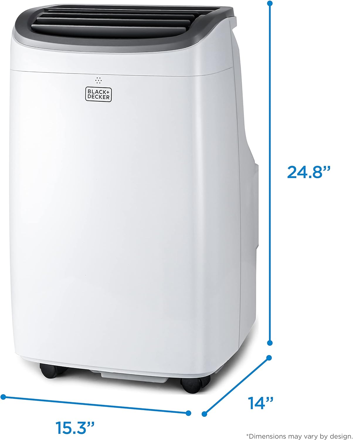 BLACK+DECKER 8,000 BTU Portable Air Conditioner up to 350 Sq. with Remote Control, White