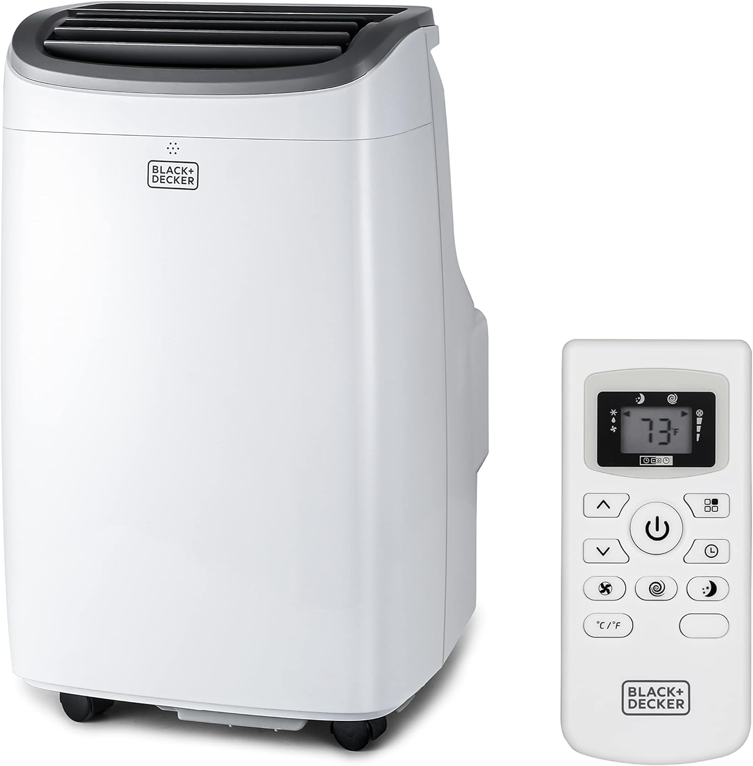 BLACK+DECKER 8,000 BTU Portable Air Conditioner up to 350 Sq. with Remote Control, White