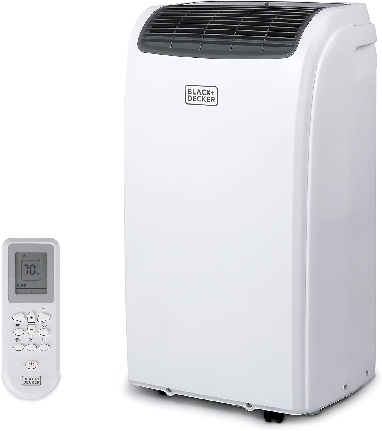 BLACK+DECKER 8,000 BTU Portable Air Conditioner up to 350 Sq. with Remote Control, White