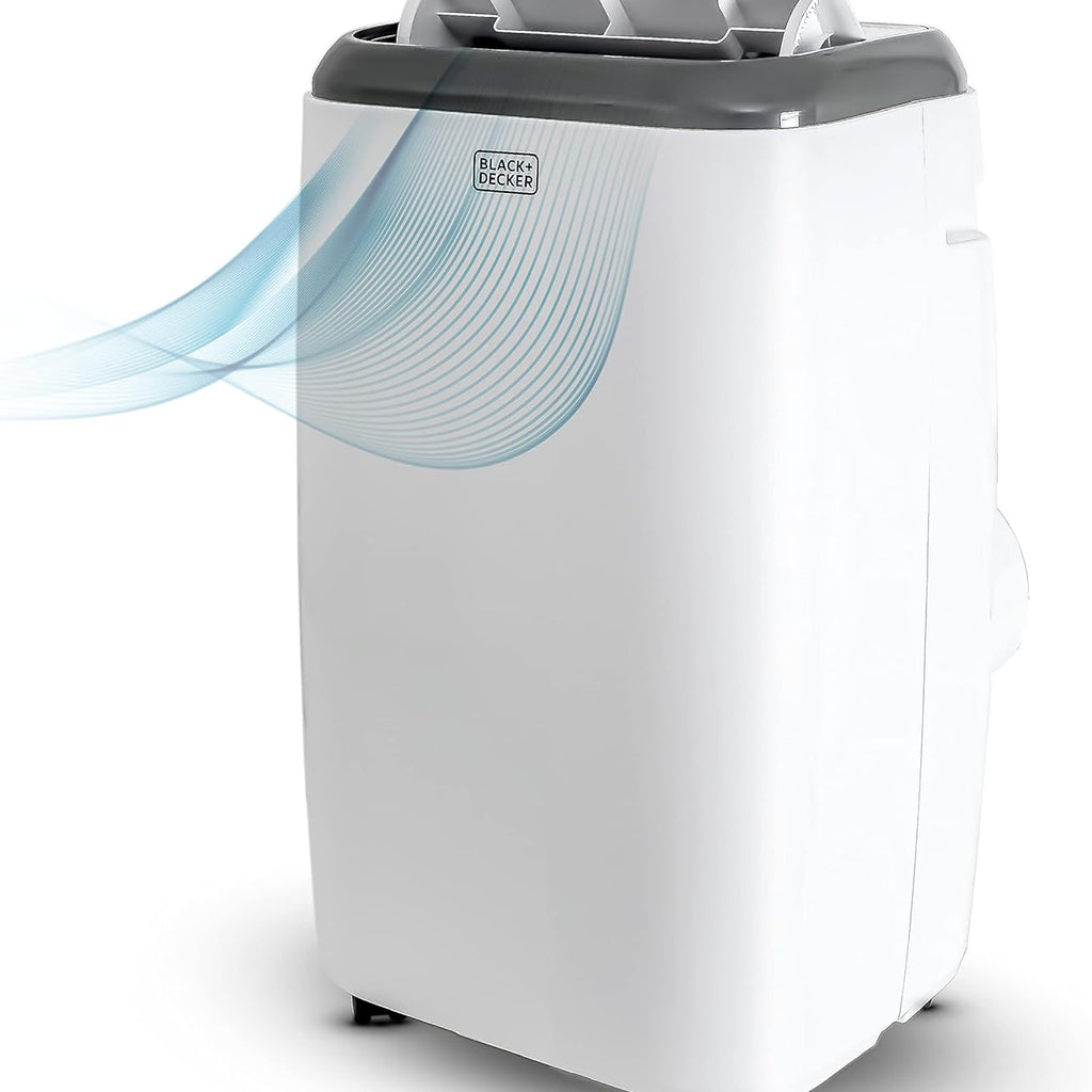 BLACK+DECKER 10,000 BTU Portable Air Conditioner with Remote Control, White